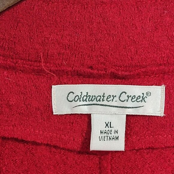 Coldwater Creek Womens Red Wool & Rayon Blend Button-Front Jacket XL - Picture 4 of 8